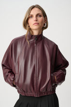 Load image into Gallery viewer, Leatherette Bomber Jacket
