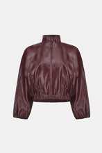 Load image into Gallery viewer, Leatherette Bomber Jacket

