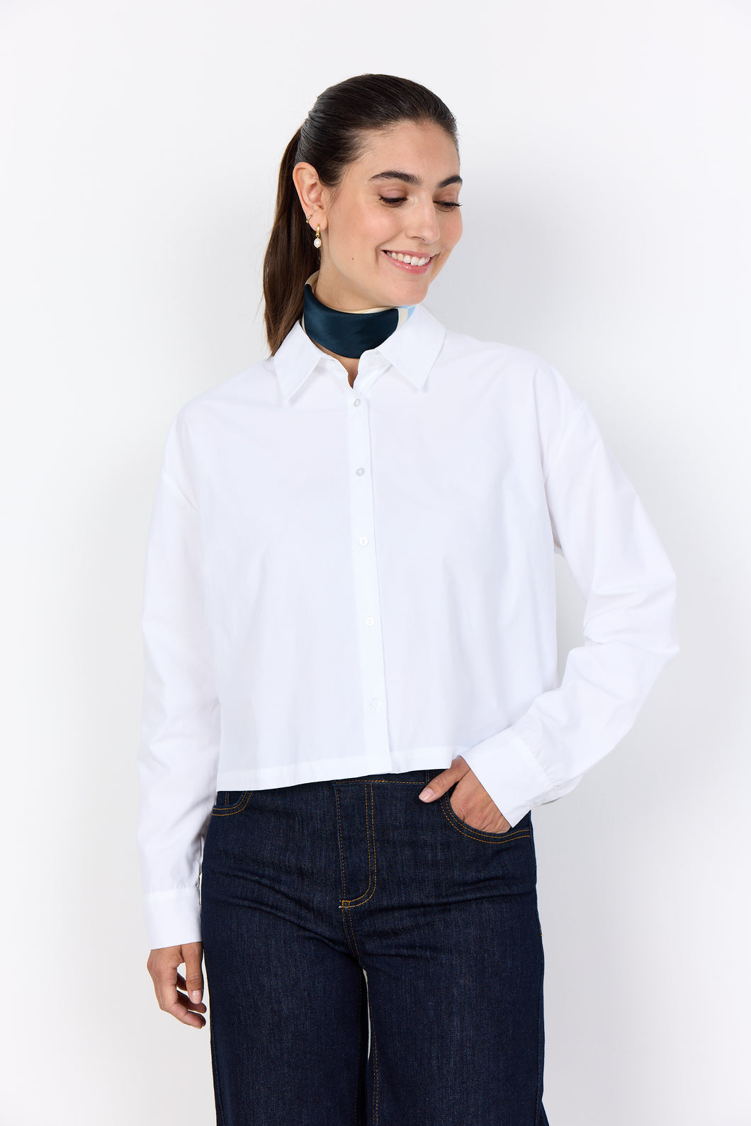 White Blouse Cropped