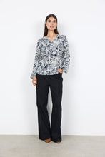Load image into Gallery viewer, Navy &amp; White  Blouse
