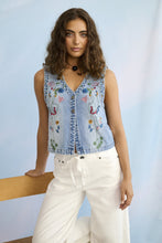 Load image into Gallery viewer, Denim Embroidered Vest
