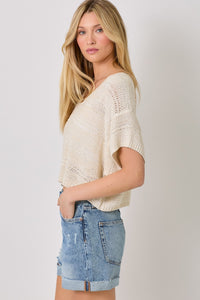 Melange relaxed Pullover Sweater