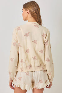 Embroidery Bomber Jacket