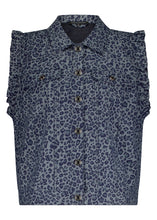 Load image into Gallery viewer, Leopard Denim Vest
