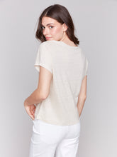 Load image into Gallery viewer, Split Neck Short Sleeved Top
