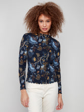 Load image into Gallery viewer, Printed Mock Neck Top
