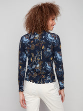 Load image into Gallery viewer, Printed Mock Neck Top
