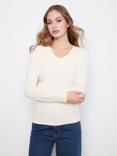 Load image into Gallery viewer, Tencel V Neck Long Sleeved Top
