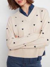 Load image into Gallery viewer, Sweater with Hearts and Collar
