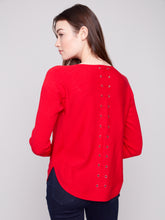 Load image into Gallery viewer, Sweater with lace up detail
