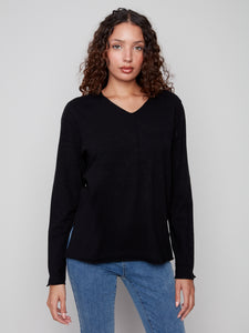 VNeck Basic Sweater
