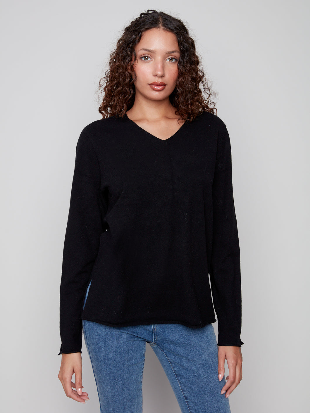 VNeck Basic Sweater