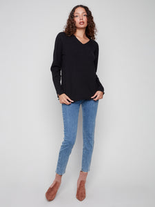 VNeck Basic Sweater