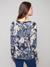 Load image into Gallery viewer, Printed V Neck Sweater
