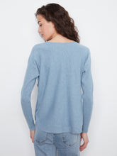 Load image into Gallery viewer, Side Button Sweater- Azure
