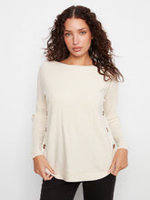 Load image into Gallery viewer, Side Button Sweater Cream
