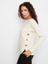 Load image into Gallery viewer, Side Button Sweater Cream
