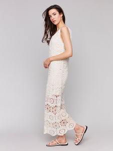 Crocheted Sleeveless Maxi Dress