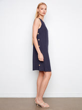 Load image into Gallery viewer, Shift Dress with Button Detail
