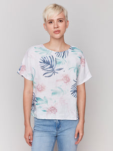 Short Sleeved Tropical Top