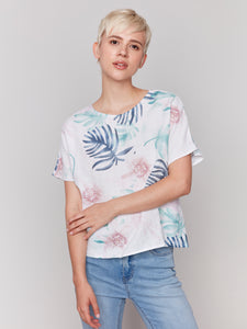 Short Sleeved Tropical Top