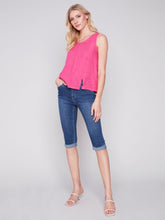 Load image into Gallery viewer, Sleeveless Linen Top - Punch
