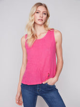 Load image into Gallery viewer, Sleeveless Linen Top - Punch
