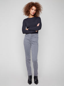 Cuffed Denim Grey