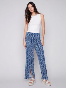 Wide Leg Pant with Slit