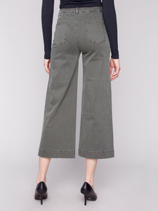 Cropped Patch Pocket Pants