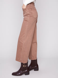 Cropped Patch Pocket Pants
