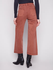 Cropped Patch Pocket Pants