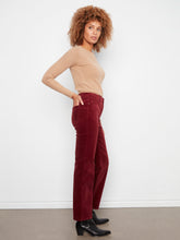 Load image into Gallery viewer, Straight Leg Corduroy Pants - Merlot
