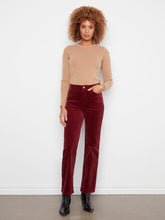 Load image into Gallery viewer, Straight Leg Corduroy Pants - Merlot
