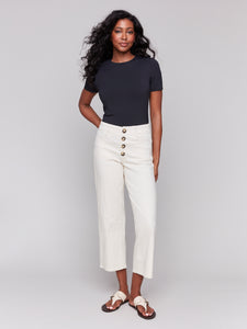 Natural Flex Front Button Pant