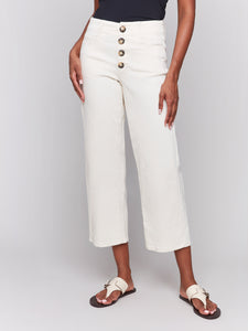 Natural Flex Front Button Pant