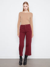 Load image into Gallery viewer, Cropped Wide Leg Stretch Twill Pant
