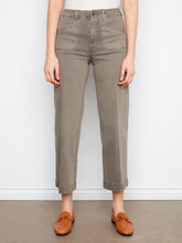 Load image into Gallery viewer, Cropped Wide Leg Sage Denim
