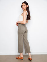Load image into Gallery viewer, Cropped Wide Leg Sage Denim
