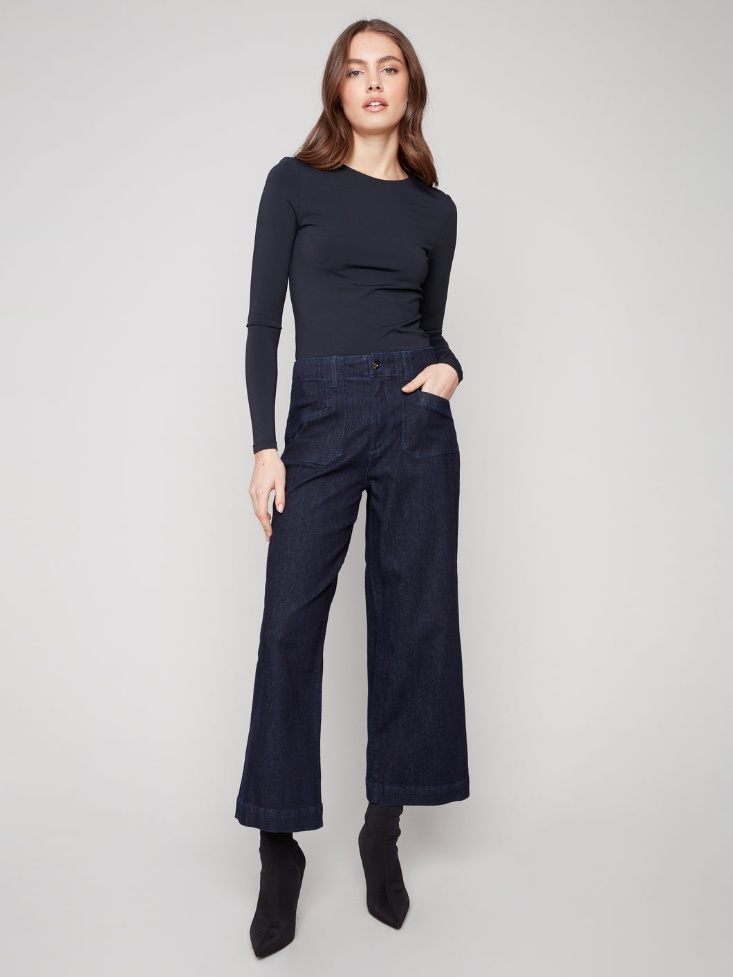 Cropped Wide Leg Pants