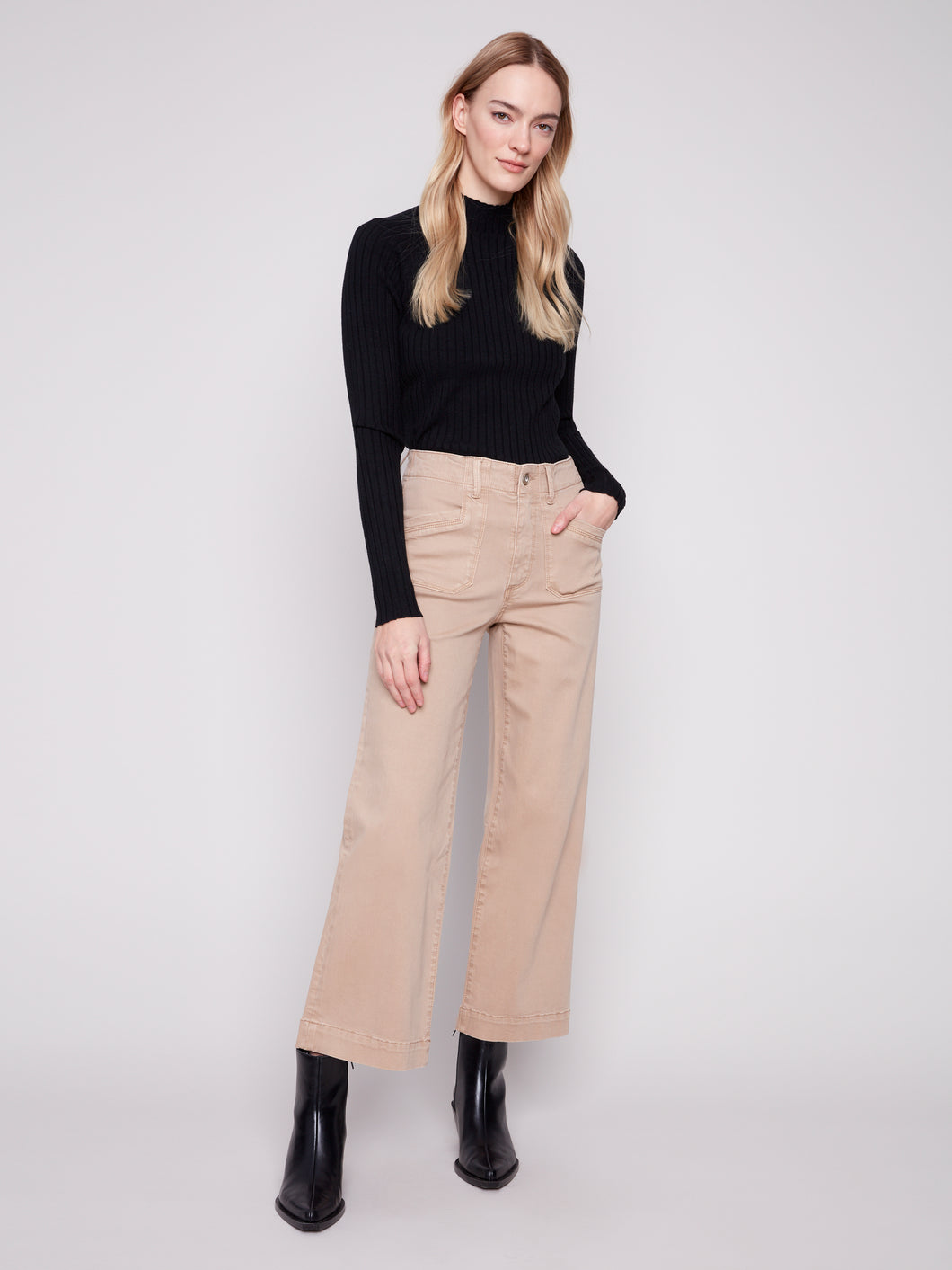 Cropped Twill Pant