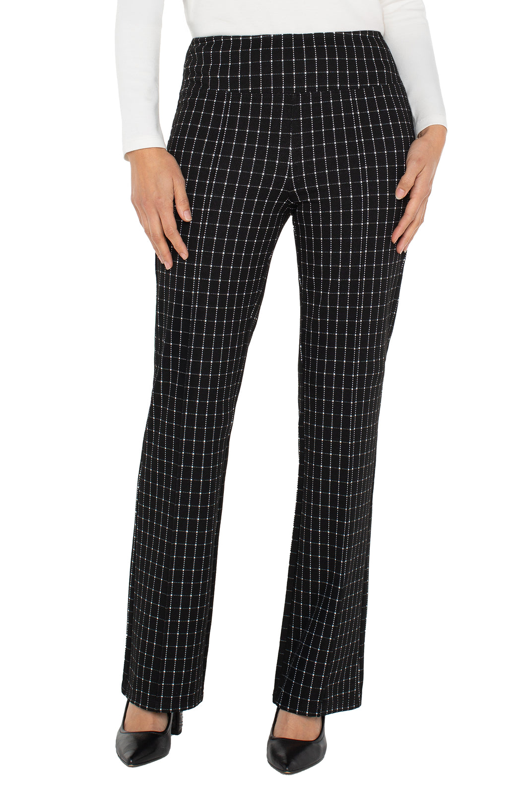 Black White Windowpane Pants