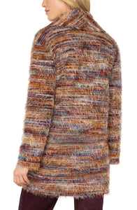 Open Cardigan Feather Knit