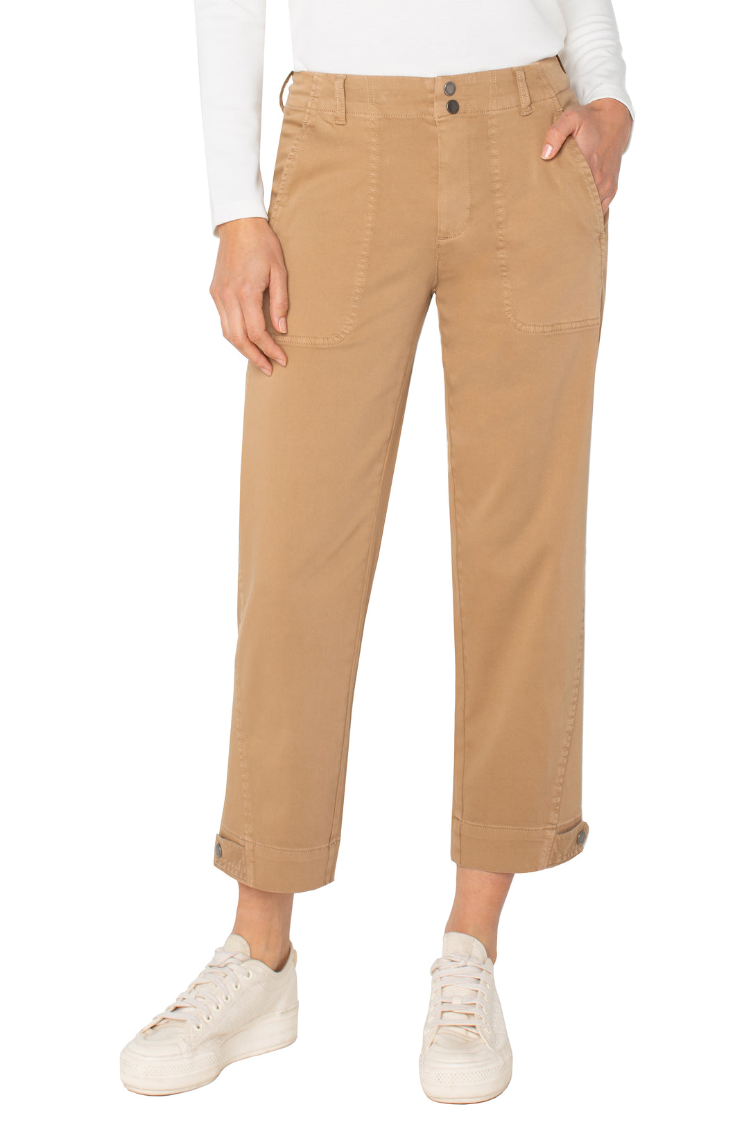 Utility Crop Pant - Camel Colour