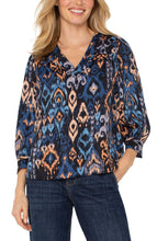 Load image into Gallery viewer, Blue Multi Print Blouse
