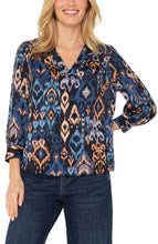 Load image into Gallery viewer, Blue Multi Print Blouse
