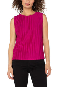 Sleeveless Crew Neck Top