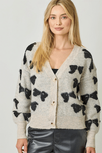 Ribbon Button Down Cardigan