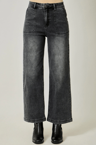 Washed Denim Trouser