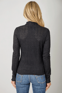 Detailed Mock Neck Top